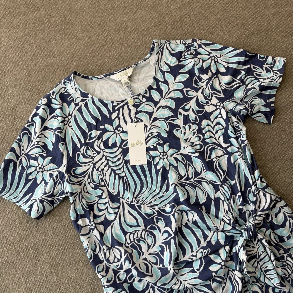 NWT Lilly Pulitzer Chace Maxi Dress Woman's Size XL Sapphire Pool Summer - Picture 2 of 11